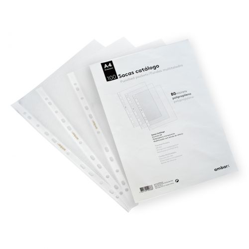 Bolsas Catálogo A4 PP Ambar 80 microns - Emb. 100 , Ambar , 6161700250017 , 5601199190388